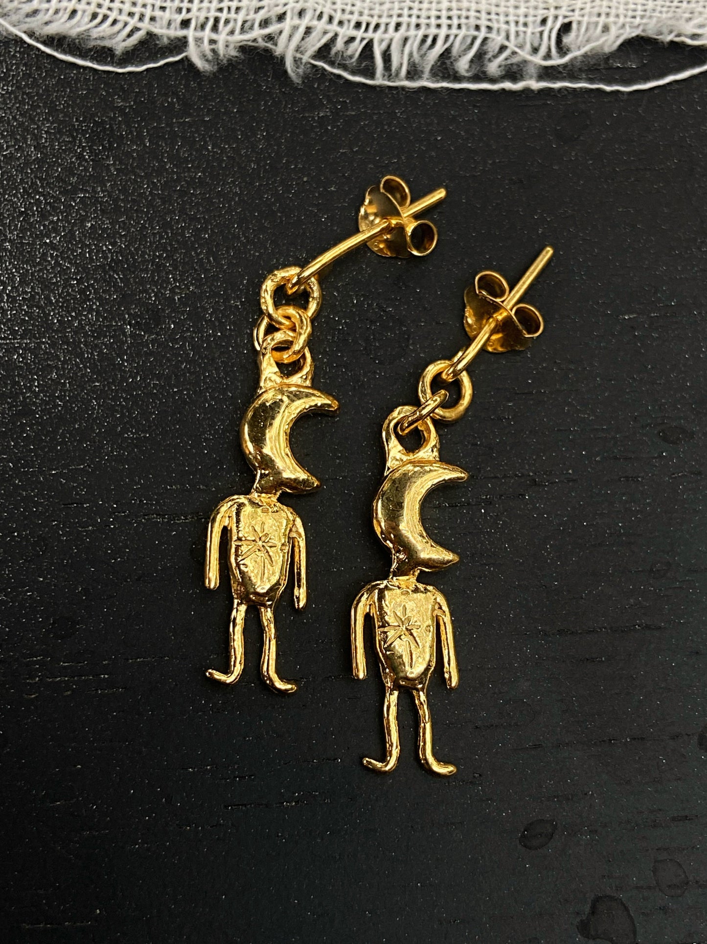 MOON MAN earrings ✧ GOLD