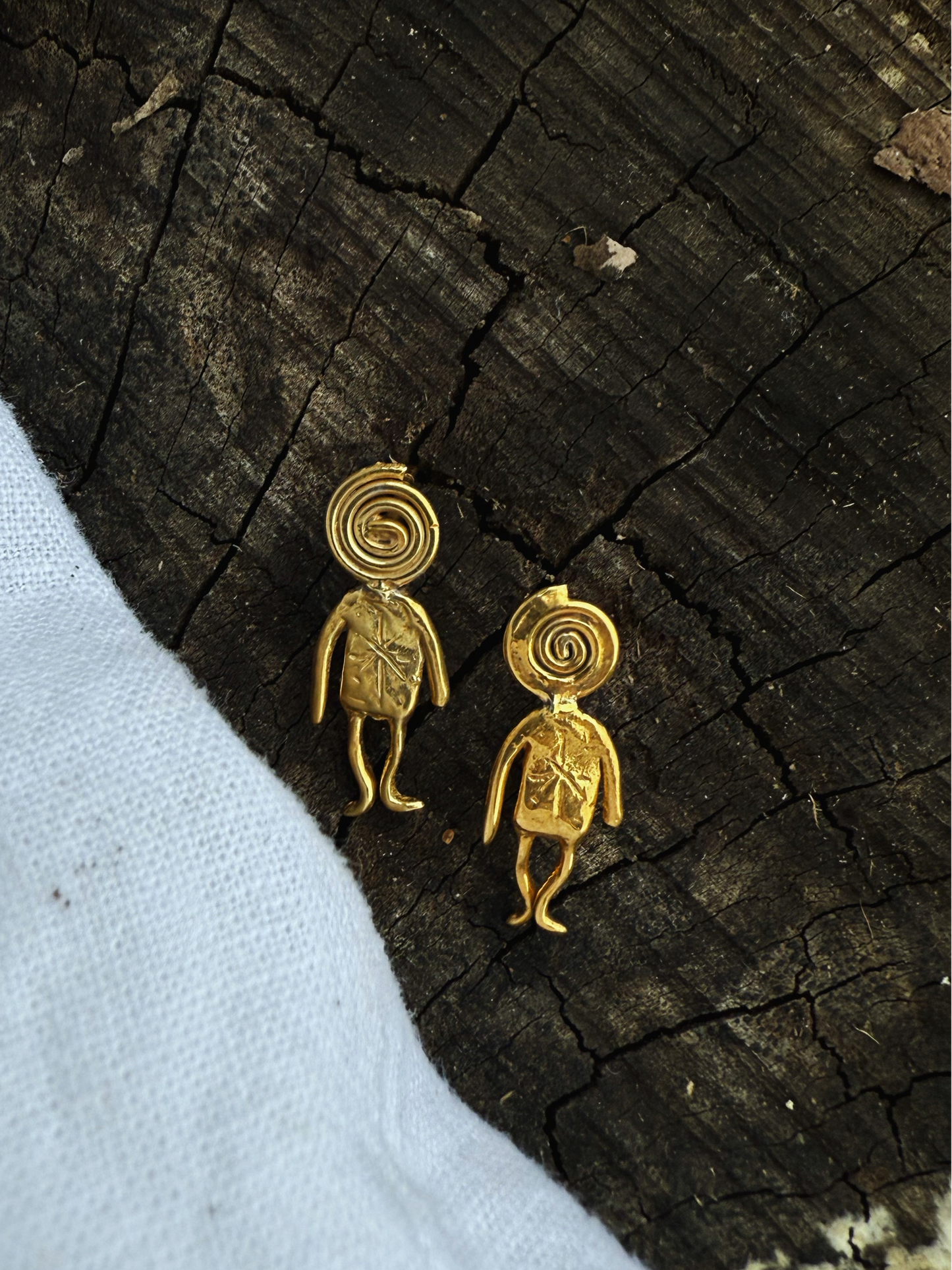 DIZZY MAN STUDS GOLD