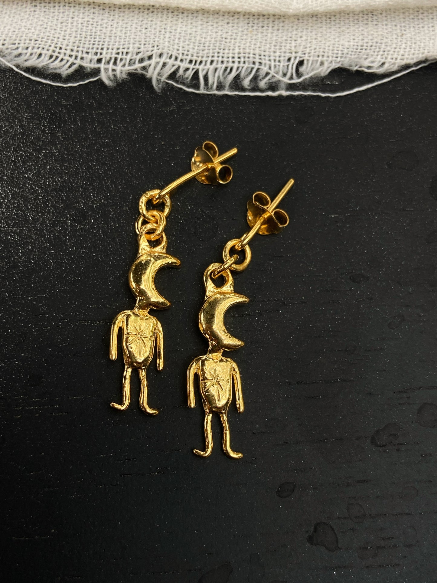 MOON MAN earrings ✧ GOLD