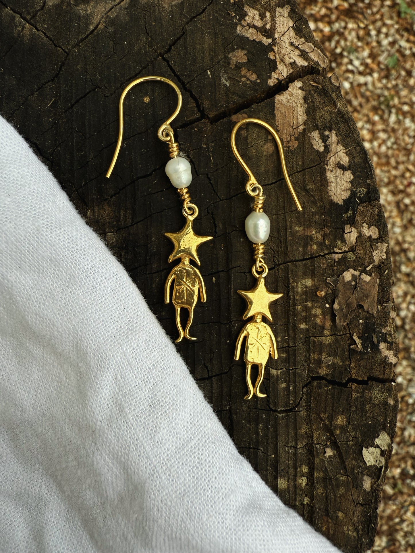 STAR MAN PEARL DROP gold