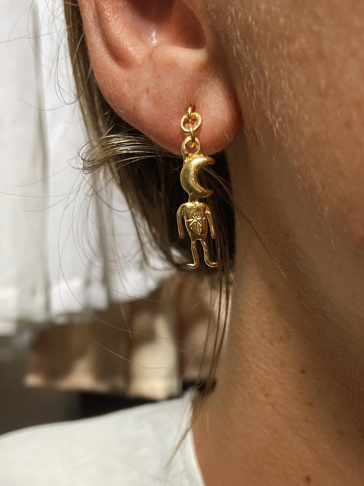 MOON MAN earrings ✧ GOLD