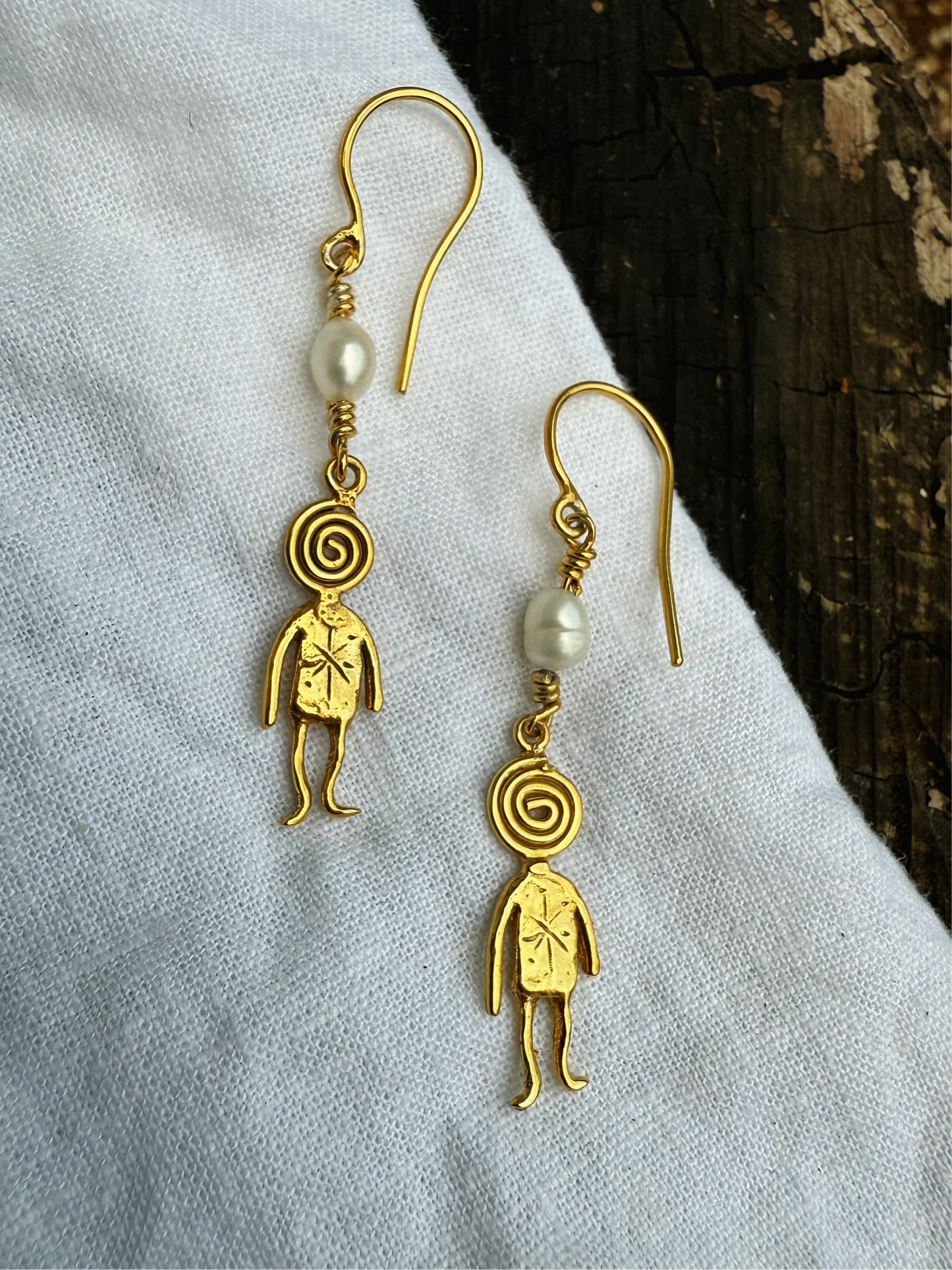 DIZZY MAN PEARL DROP gold
