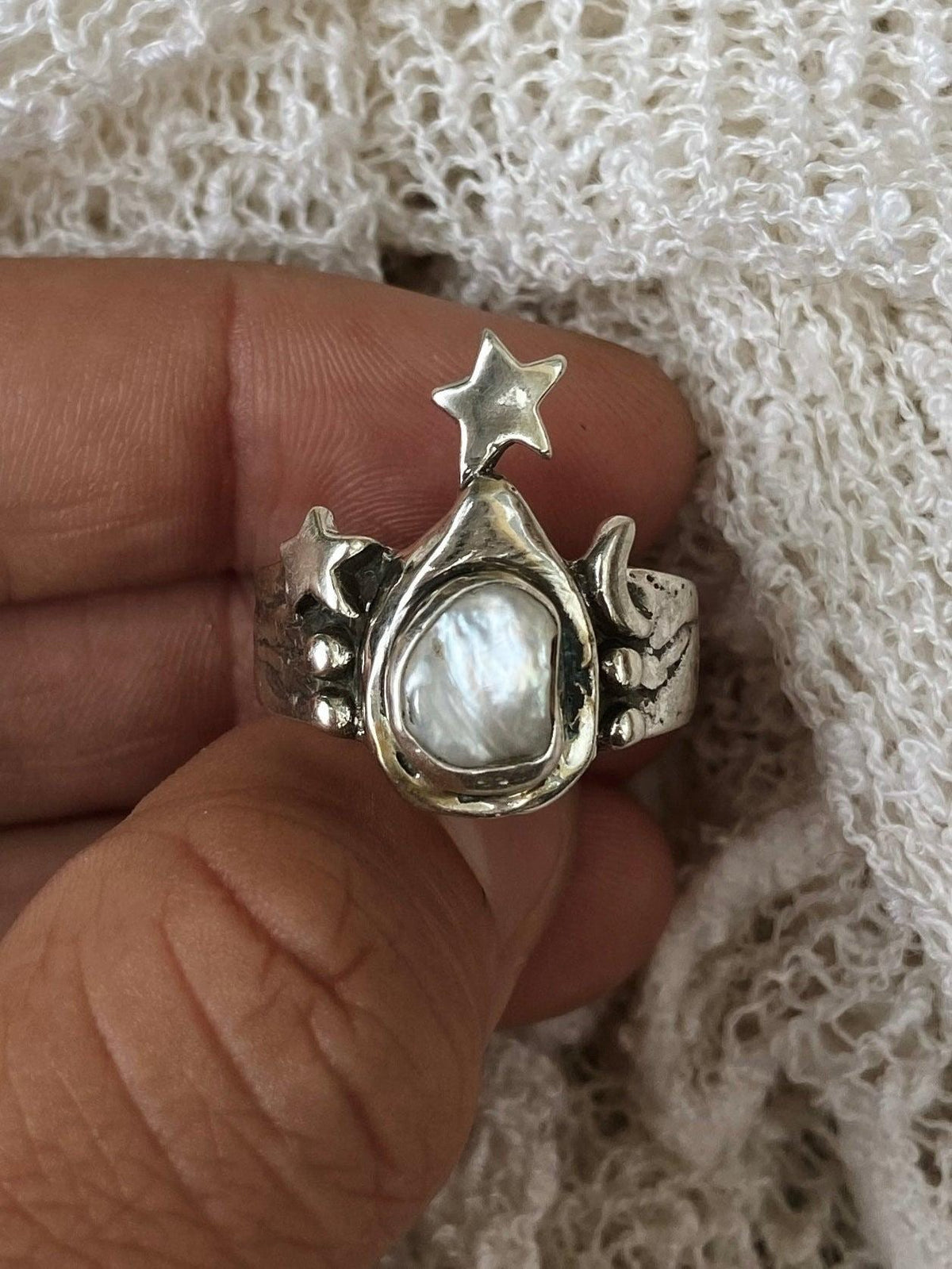 Sacred Galaxy handcrafted ring