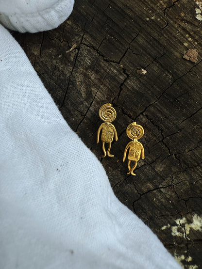 DIZZY MAN STUDS GOLD