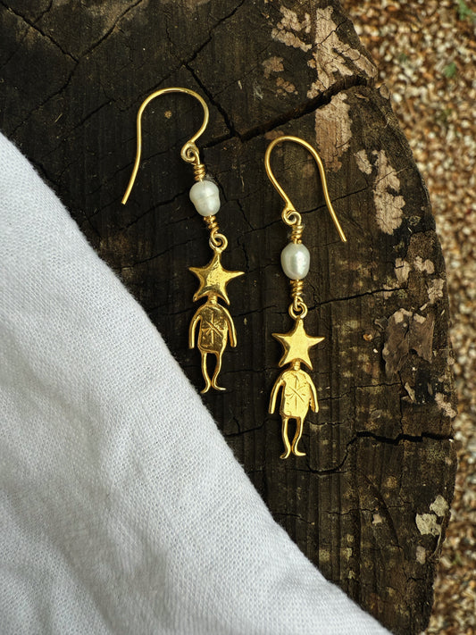 STAR MAN PEARL DROP gold