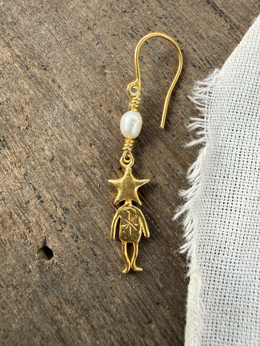 STAR MAN PEARL DROP GOLD