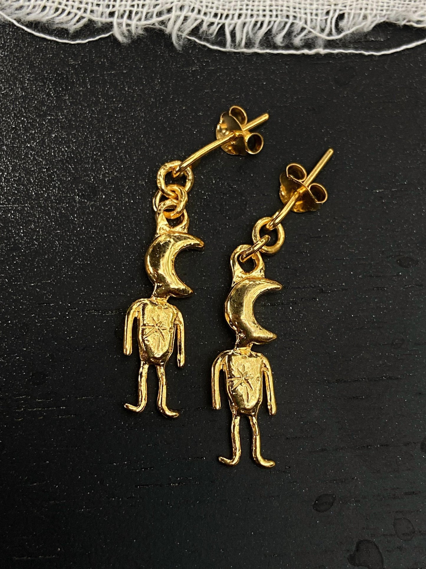 MOON MAN earrings  GOLD