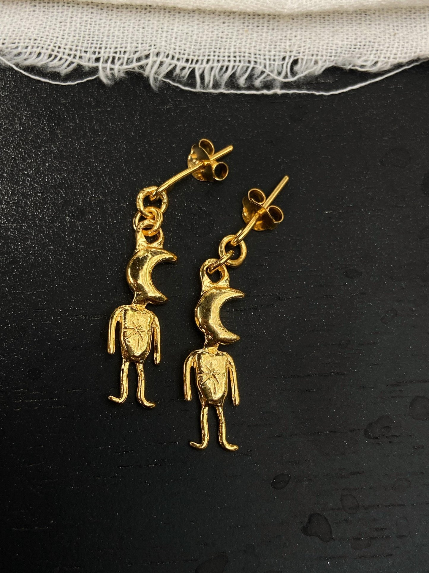 MOON MAN earrings  GOLD